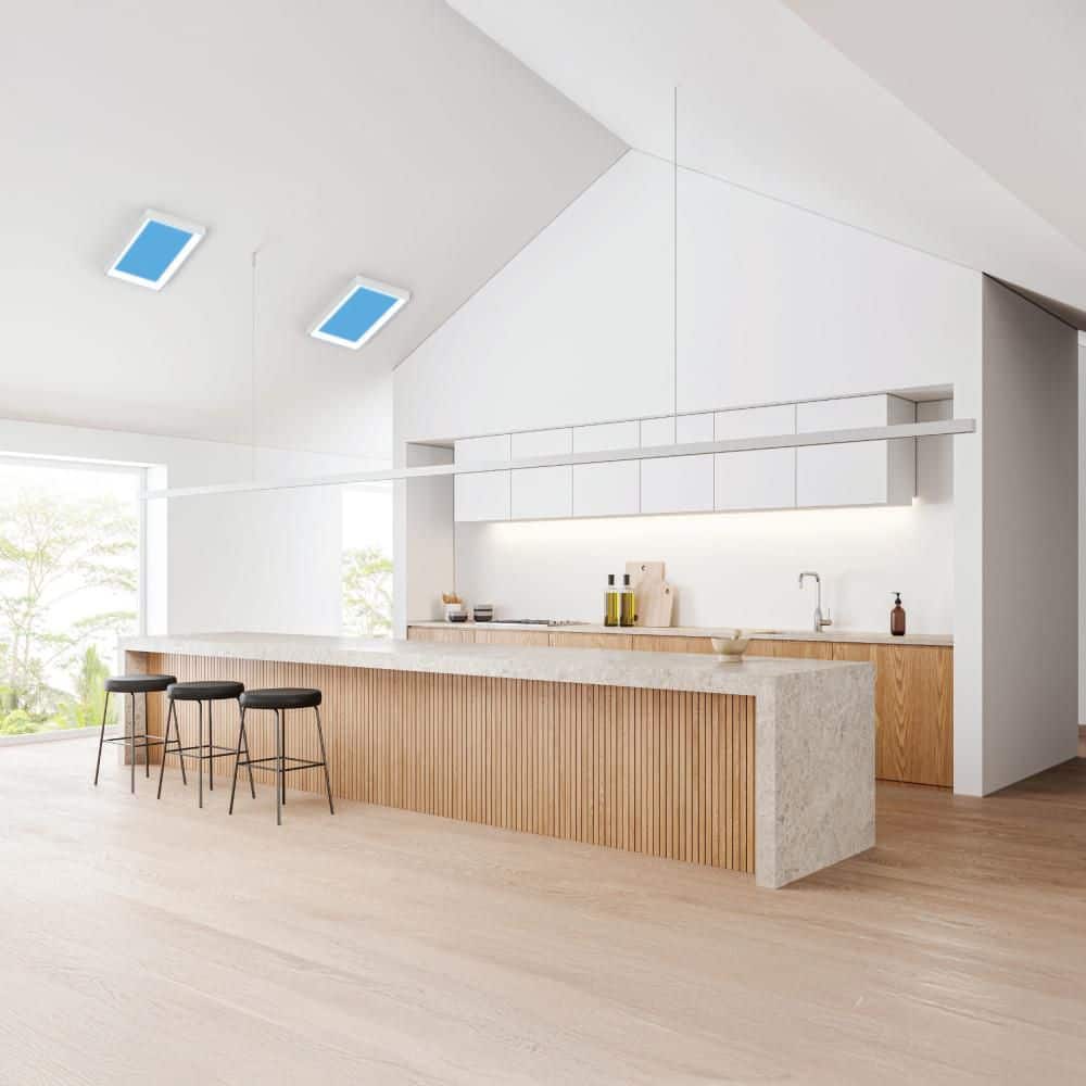Feit Electric 1 ft. x 2 ft. Vista Artificial Skylight White Integrated LED Ceiling Flush Mount Light MultiMode Color Change 5CCT (3)