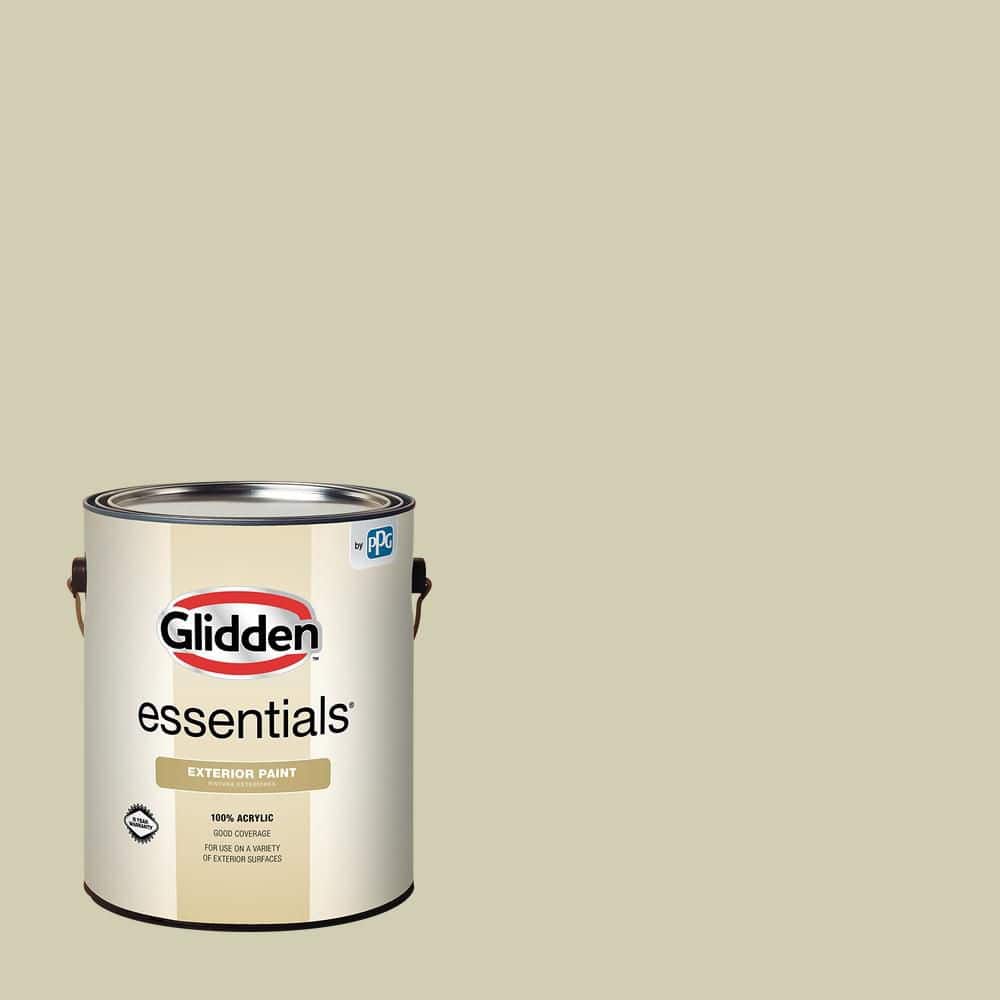 Glidden Essentials 1 gal. PPG1113-2 Silver Sage Flat Exterior Paint