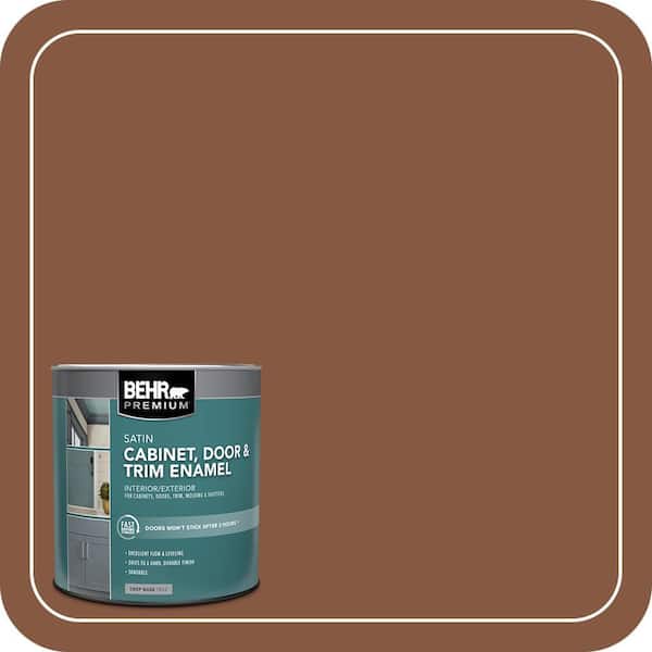 BEHR PREMIUM 1 qt. #SC-116 Woodbridge Satin Enamel Interior/Exterior Cabinet, Door & Trim Paint (2)