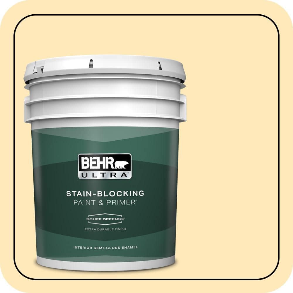 BEHR ULTRA 5 gal. #P270-2 September Morning Extra Durable Semi-Gloss Enamel Interior Paint & Primer