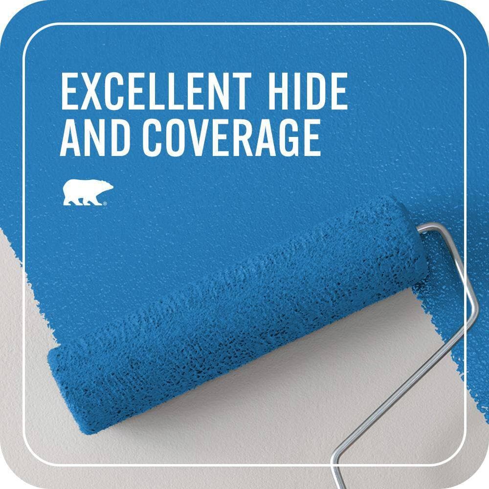 BEHR PREMIUM PLUS 1 qt. #P510-6 Brilliant Blue Flat EcoMix Plant-Based Interior Paint & Primer (2)