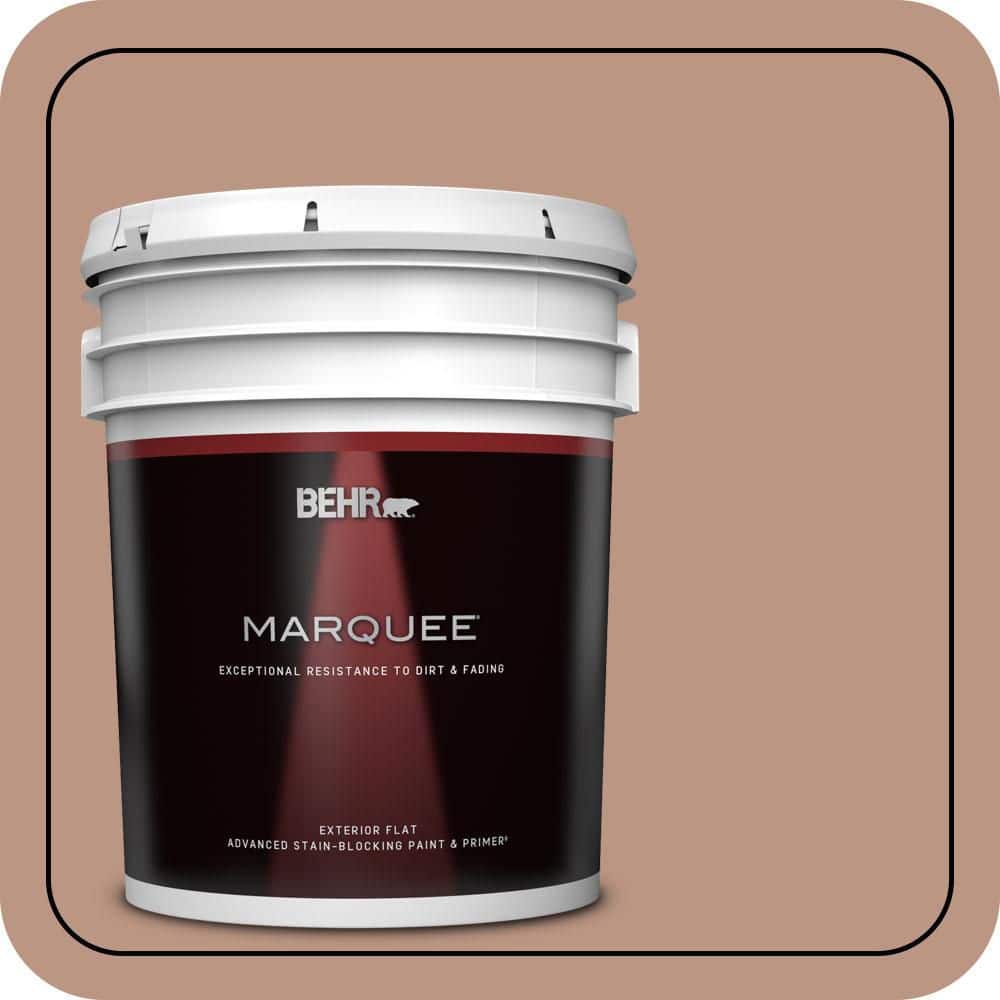 BEHR MARQUEE 5 gal. #S190-4 Spiced Brandy Flat Exterior Paint & Primer (1)