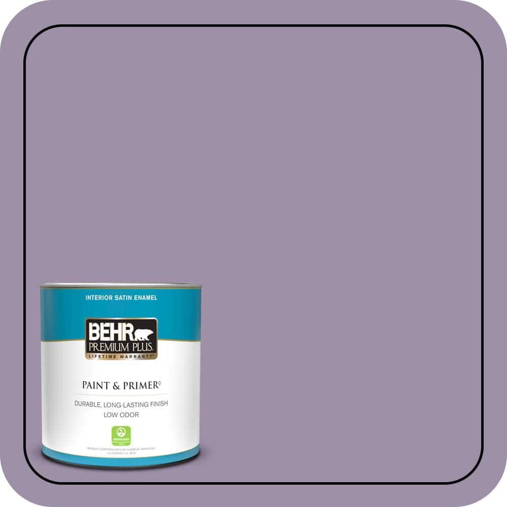 BEHR PREMIUM PLUS #S100-4 Ancestry Violet Enamel Low Odor & Primer (1)
