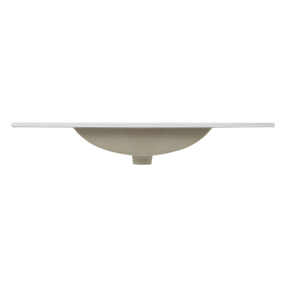 JONATHAN Y Ancillary 3-Hole 36 in. W 18.25 in. D Classic Contemporary Rectangular Ceramic Single Sink Basin Vanity Top (4)