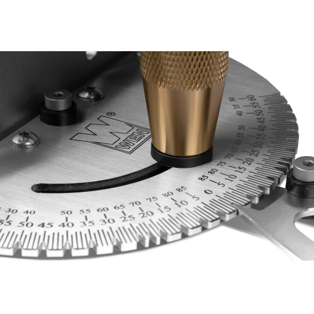 WEN Steel and Brass Premium Miter Gauge, 27 Angle Stops for Table Saws, Router Tables, Band Saws and Woodworking Tools (3)