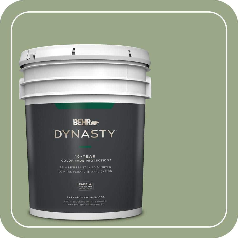 BEHR DYNASTY 5 gal. #MQ6-51 Fern Leaf Semi-Gloss Enamel Exterior Stain-Blocking Paint & Primer