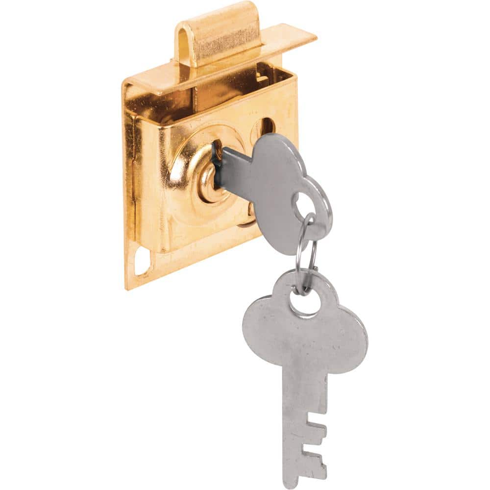 Prime-Line Mail Box Lock, Keyed, 5/16 in. Bolt, Brass Plated