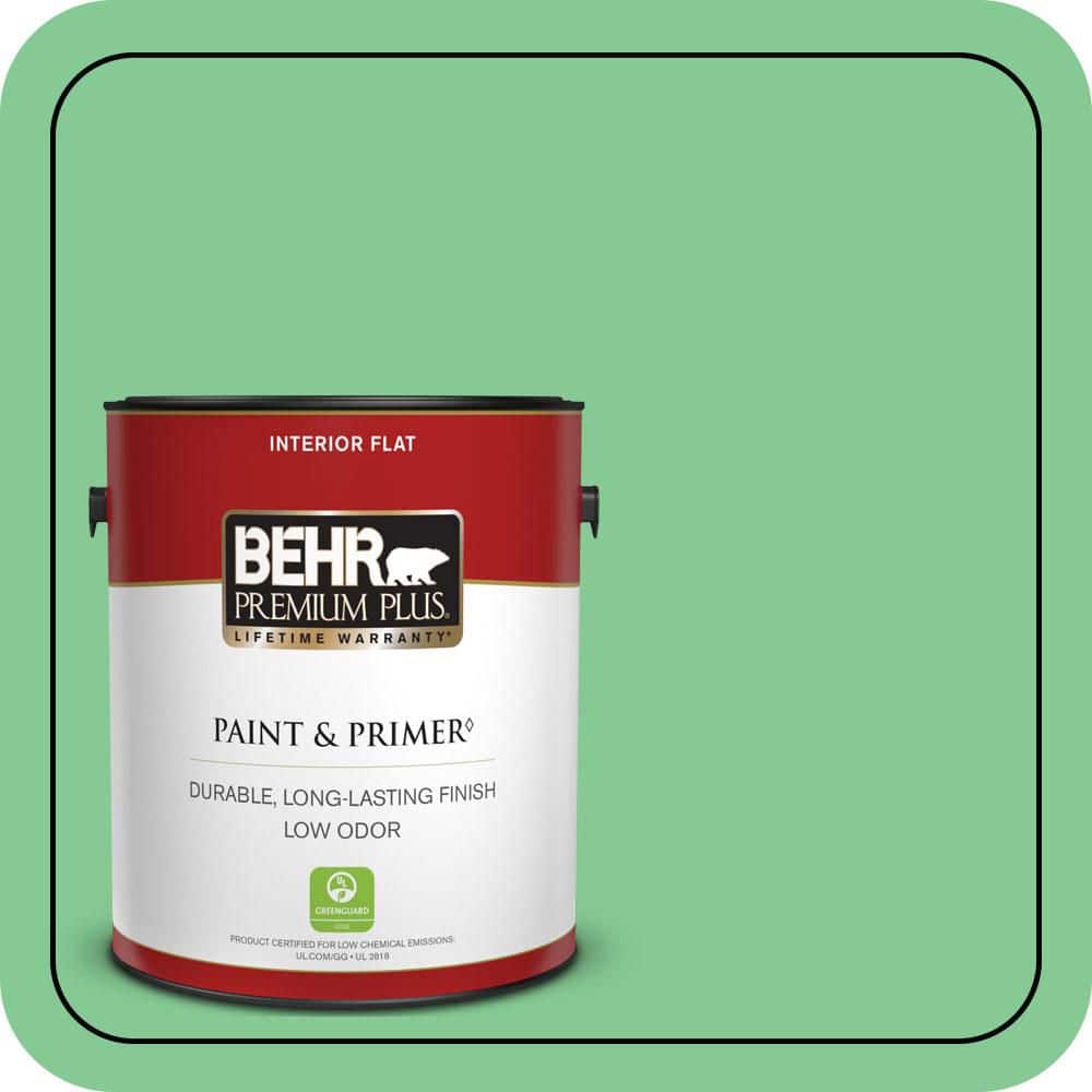 BEHR PREMIUM PLUS 1 gal. #P400-4 Good Luck Flat Low Odor Interior Paint & Primer (1)