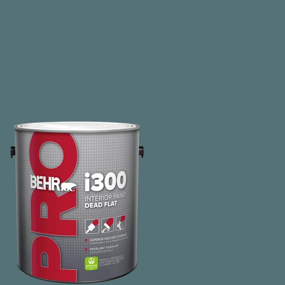 BEHR PRO 1 gal. #HDC-CL-22 Sophisticated Teal Dead Flat Interior Paint