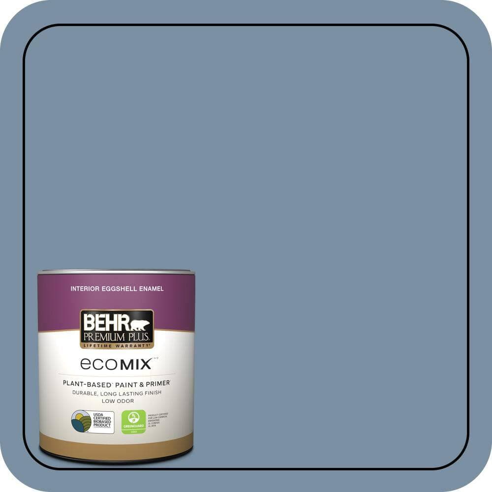 BEHR PREMIUM PLUS #S510-4 Jean Jacket Blue Flat EcoMix Plant-Based & Primer (1)