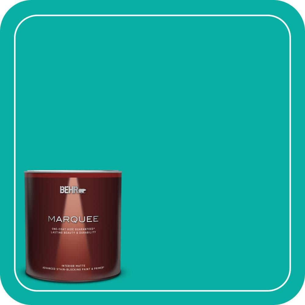 BEHR MARQUEE 1 qt. #490B-5 Cozumel Matte Interior Paint & Primer