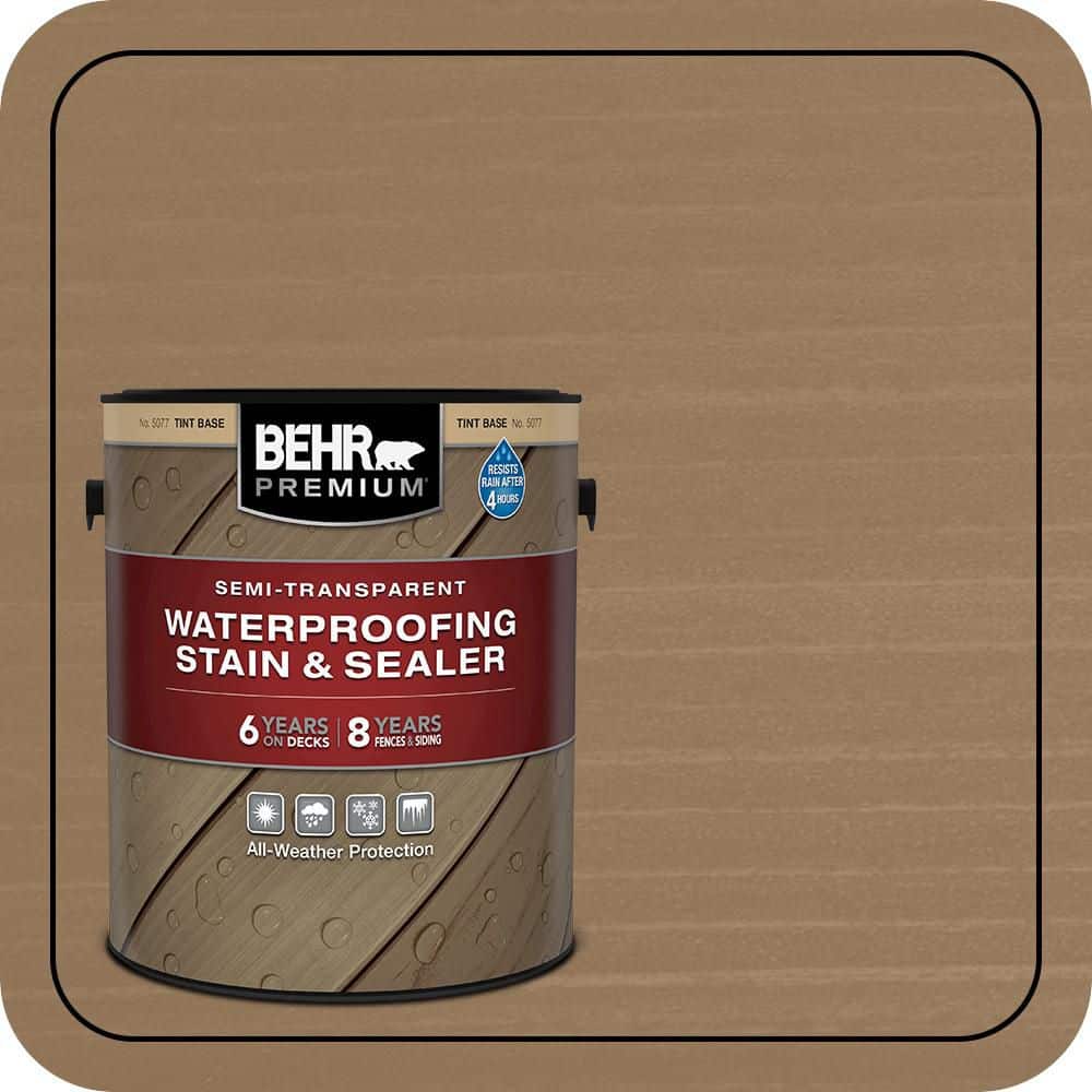 BEHR PREMIUM 1 gal. #ST-365 Cape Cod Gray Semi-Transparent Waterproofing Exterior Wood Stain and Sealer (1)