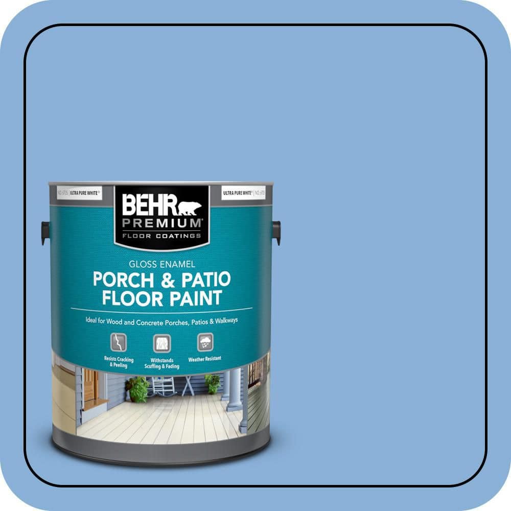 BEHR PREMIUM 1 gal. #PPU15-12 Bluebird Gloss Enamel Interior/Exterior Porch and Patio Floor Paint