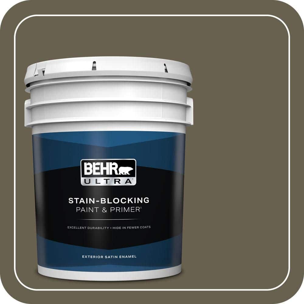 BEHR ULTRA 5 gal. #PPU8-25 Ivy Topiary Satin Enamel Exterior Paint & Primer