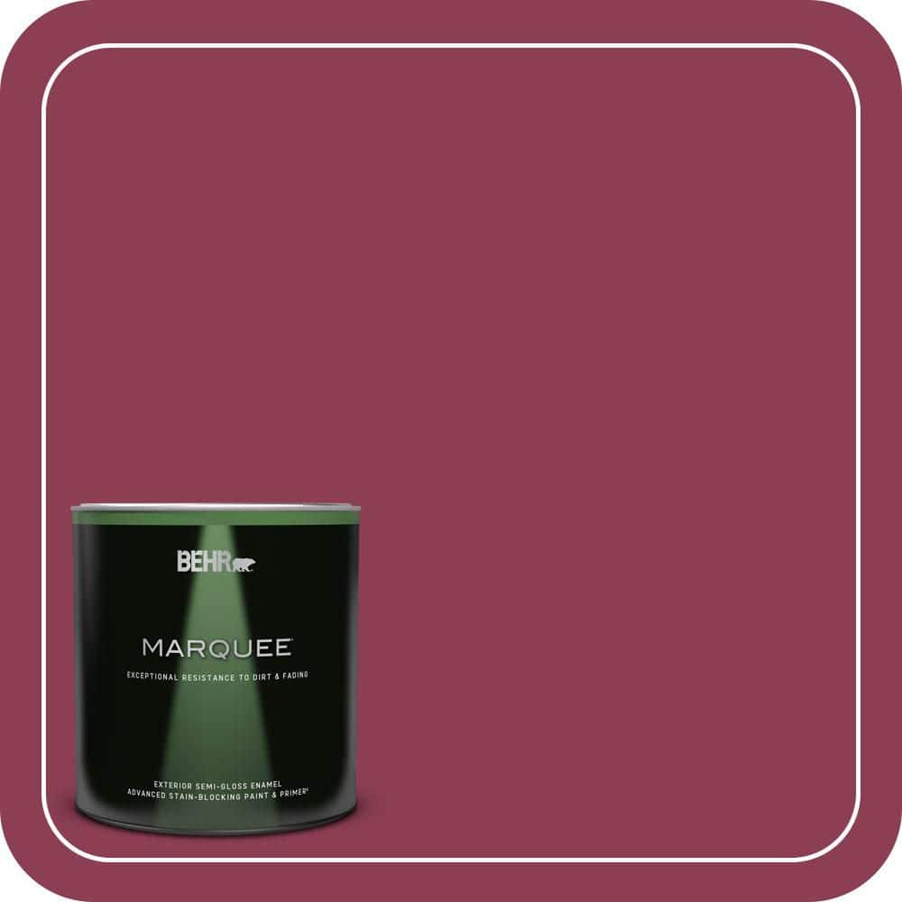 BEHR MARQUEE 1 qt. #T15-1 Liaison Semi-Gloss Enamel Exterior Paint & Primer