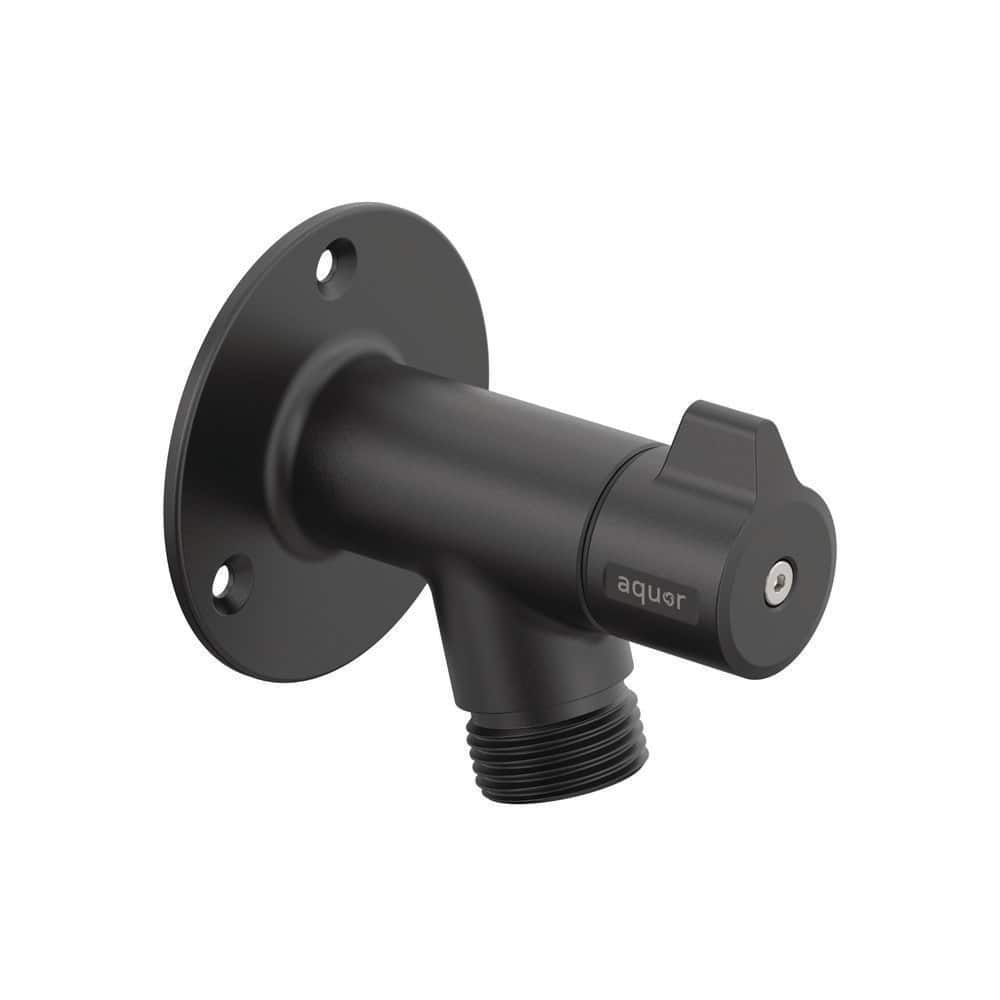 AQUOR The Bibb with Flange 1/2 in. NPT Hose Bibb-Matte Black (1)