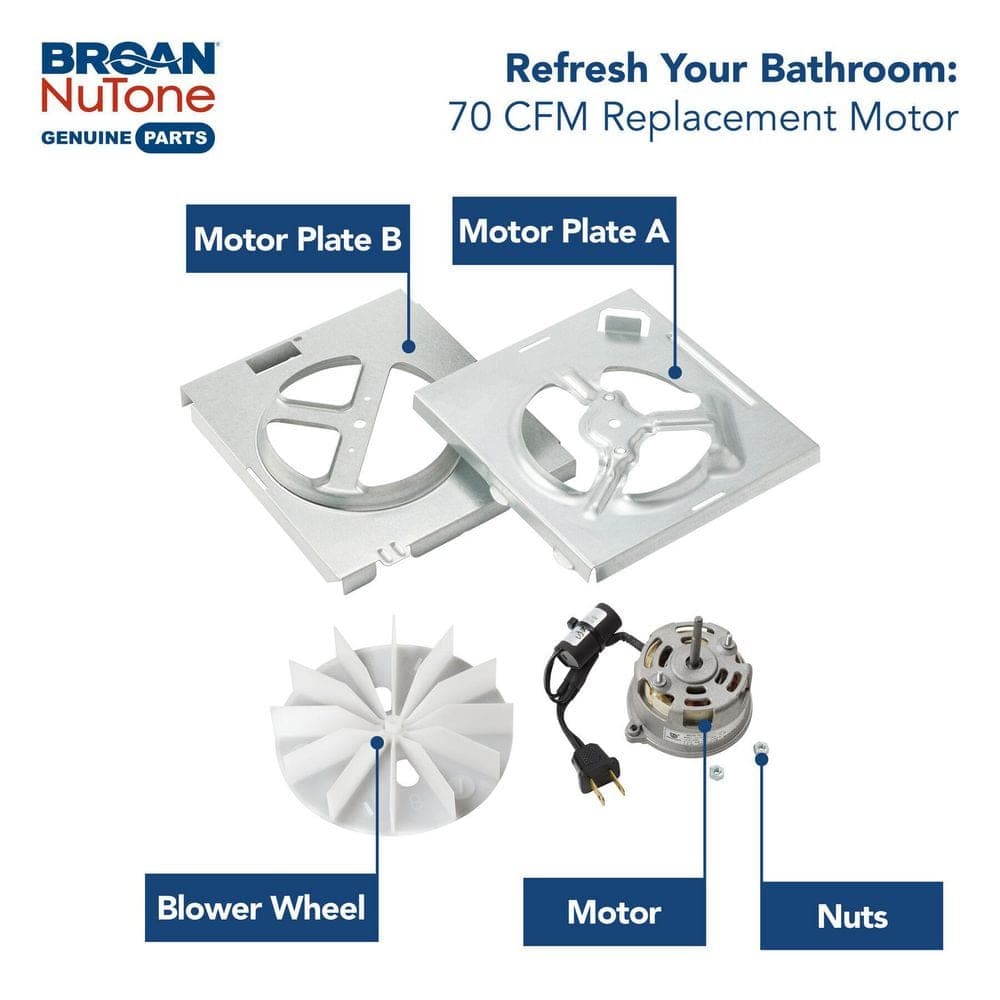 Broan-NuTone Replacement Motor Wheel 70 CFM (3)