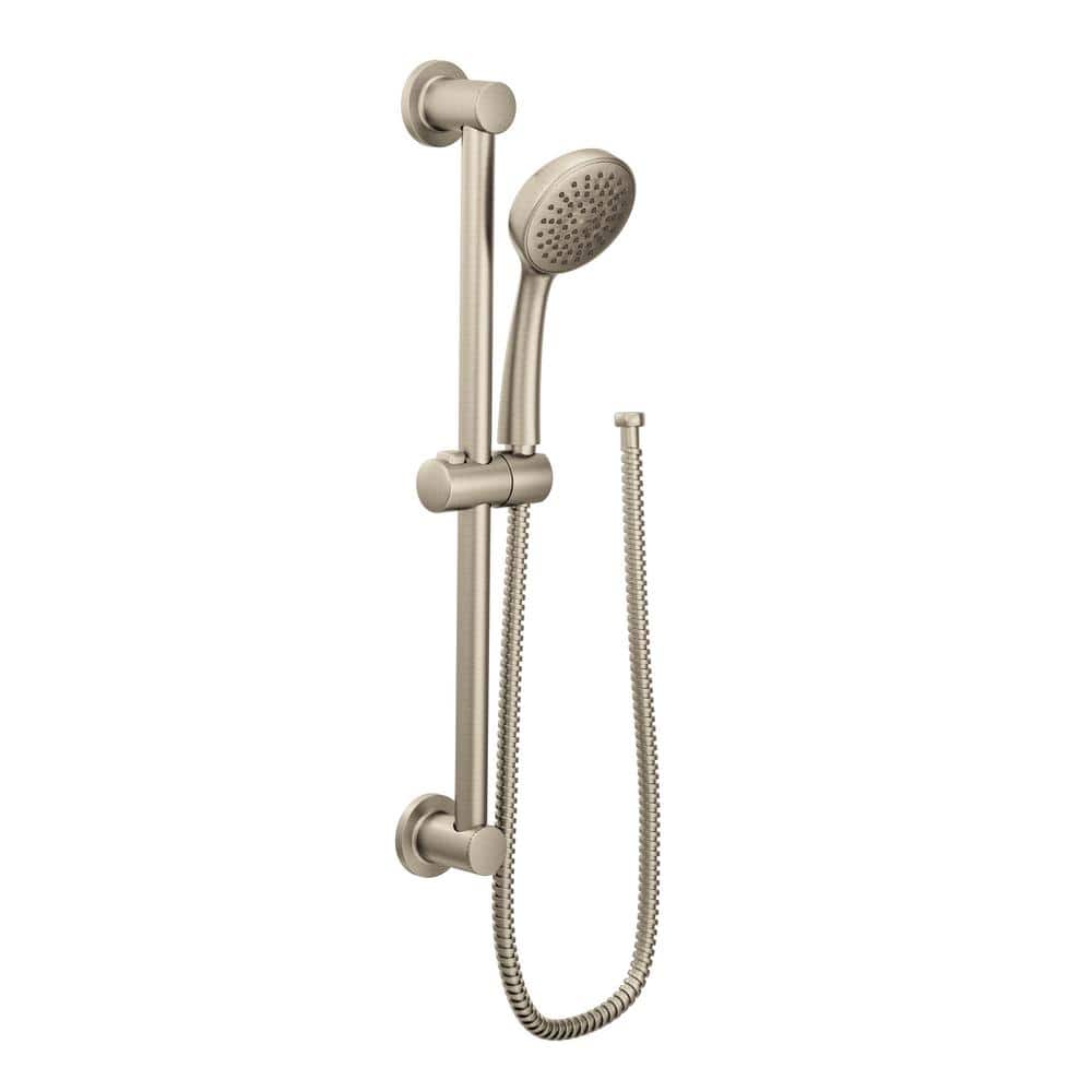 MOEN 1-Spray Eco-Performance 4 in. Hand Shower with Slide Bar in Brushed Nickel (1)