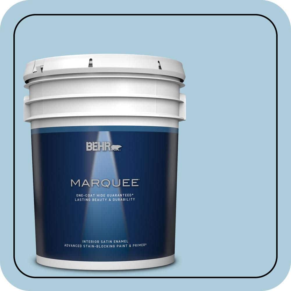 BEHR MARQUEE 5 gal. #M500-2 Early September Satin Enamel Interior Paint & Primer