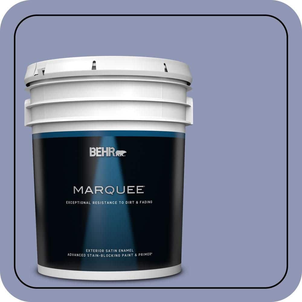 BEHR MARQUEE 5 gal. #S540-4 Vintage Ribbon Satin Enamel Exterior Paint & Primer