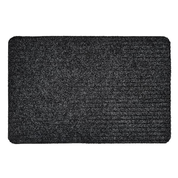 TrafficMaster Ribbed Charcoal 18 in. x 27 in. Dirt Resistant Non-Slip Indoor Door Mat