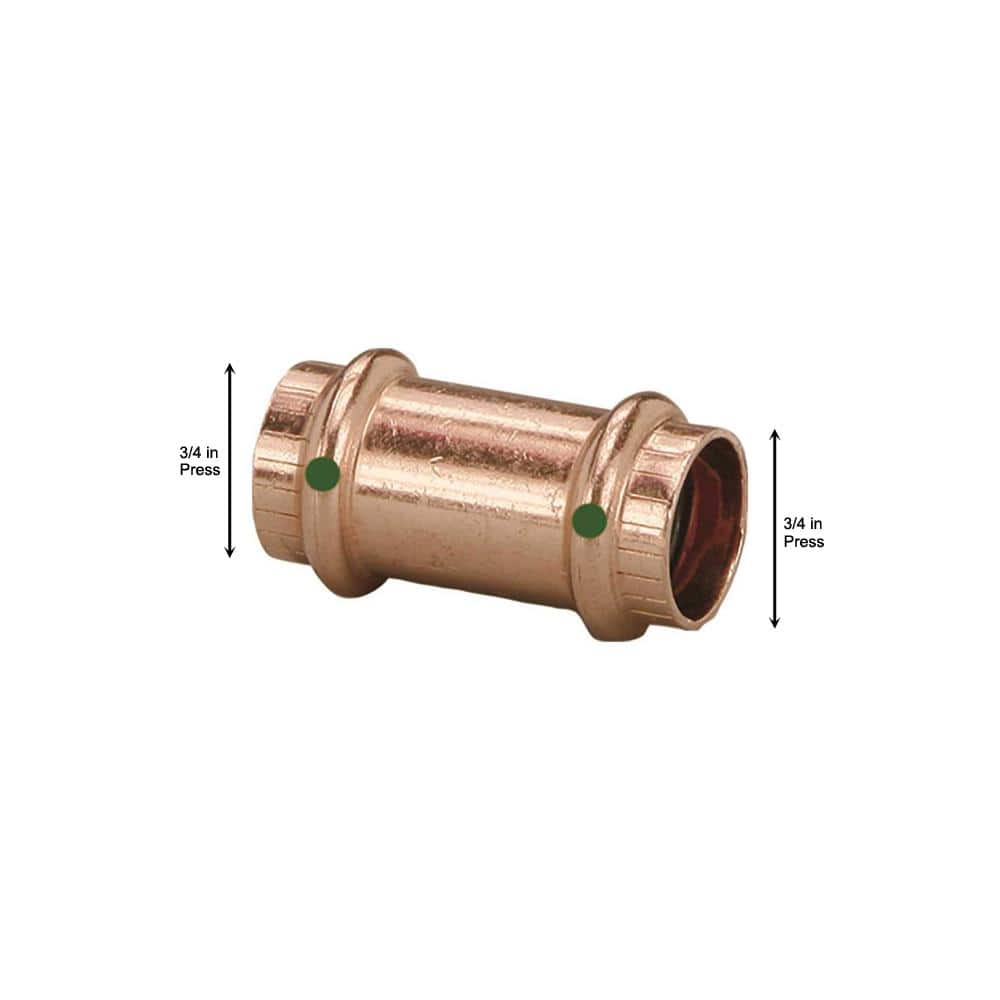 Viega ProPress 3/4 in. Press Copper Coupling No Stop (10-Pack) (3)