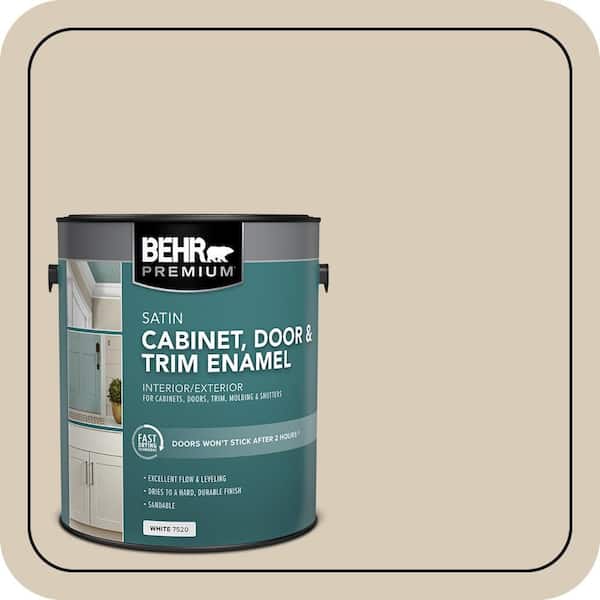 BEHR PREMIUM 1 gal. #MQ2-27 Studio Clay Satin Enamel Interior/Exterior Cabinet, Door & Trim Paint (2)
