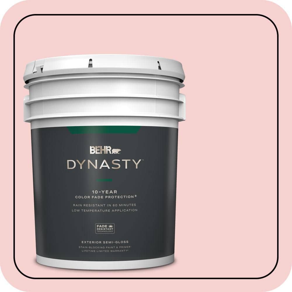 BEHR DYNASTY 5 gal. #P170-1A Pinky Promise Semi-Gloss Exterior Stain-Blocking Paint & Primer