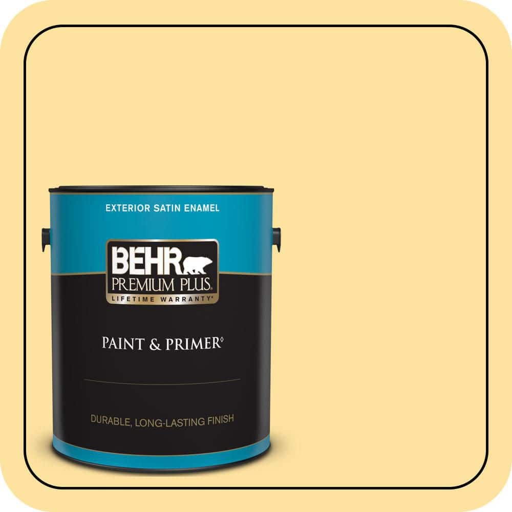 BEHR PREMIUM PLUS 1 gal. #P280-3 Polka Dot Skirt Satin Enamel Exterior Paint & Primer