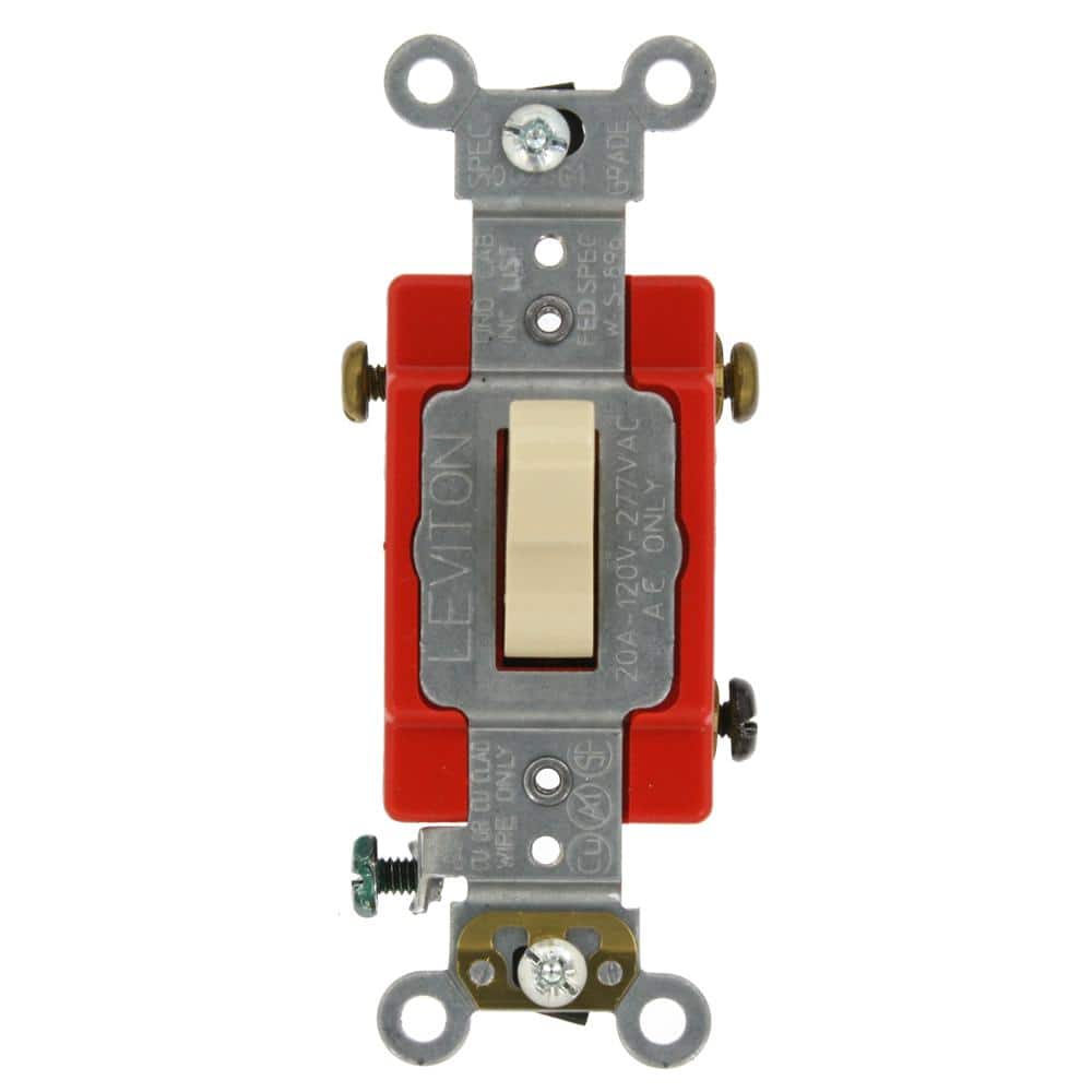 Leviton Amp Industrial Grade Heavy Duty 3-Way Lighted Handle Toggle Switch (1)