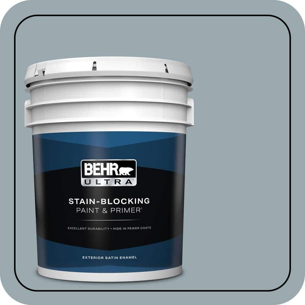 BEHR ULTRA 5 gal. #N470-4 NorWester Satin Enamel Exterior Paint & Primer