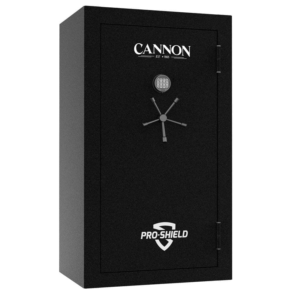 CANNON PRO SHIELD, 62-GUN, 60 MIN. FIRE SAFE, ELECTRONIC LOCK WITH BACKUP KEY, ARMORGUARD BLACK