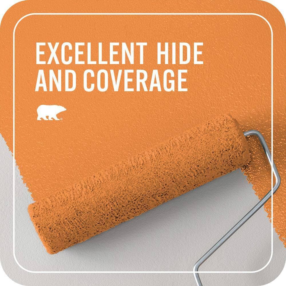 BEHR PREMIUM PLUS 1 qt. #260B-7 Bird of Paradise Flat EcoMix Plant-Based Interior Paint & Primer (2)
