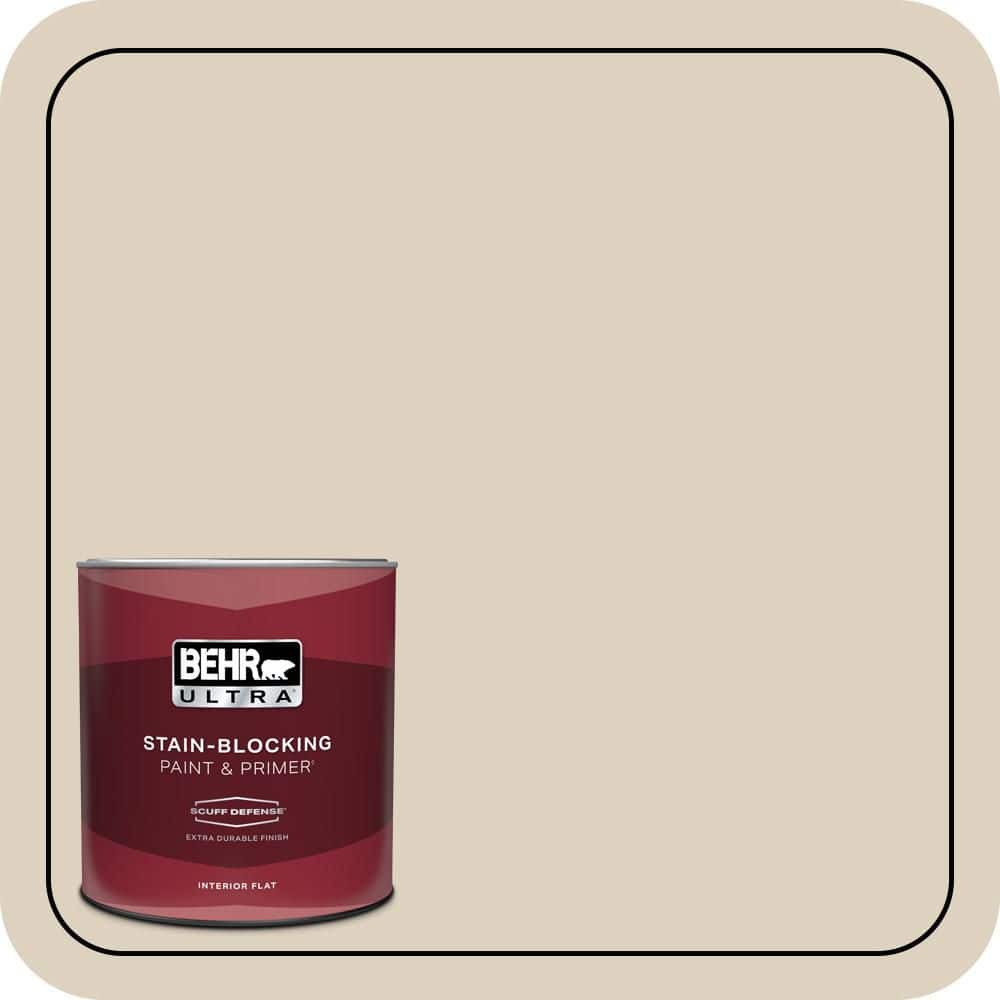 BEHR ULTRA 1 qt. #PPU7-10 Roman Plaster Extra Durable Flat Interior Paint & Primer (1)