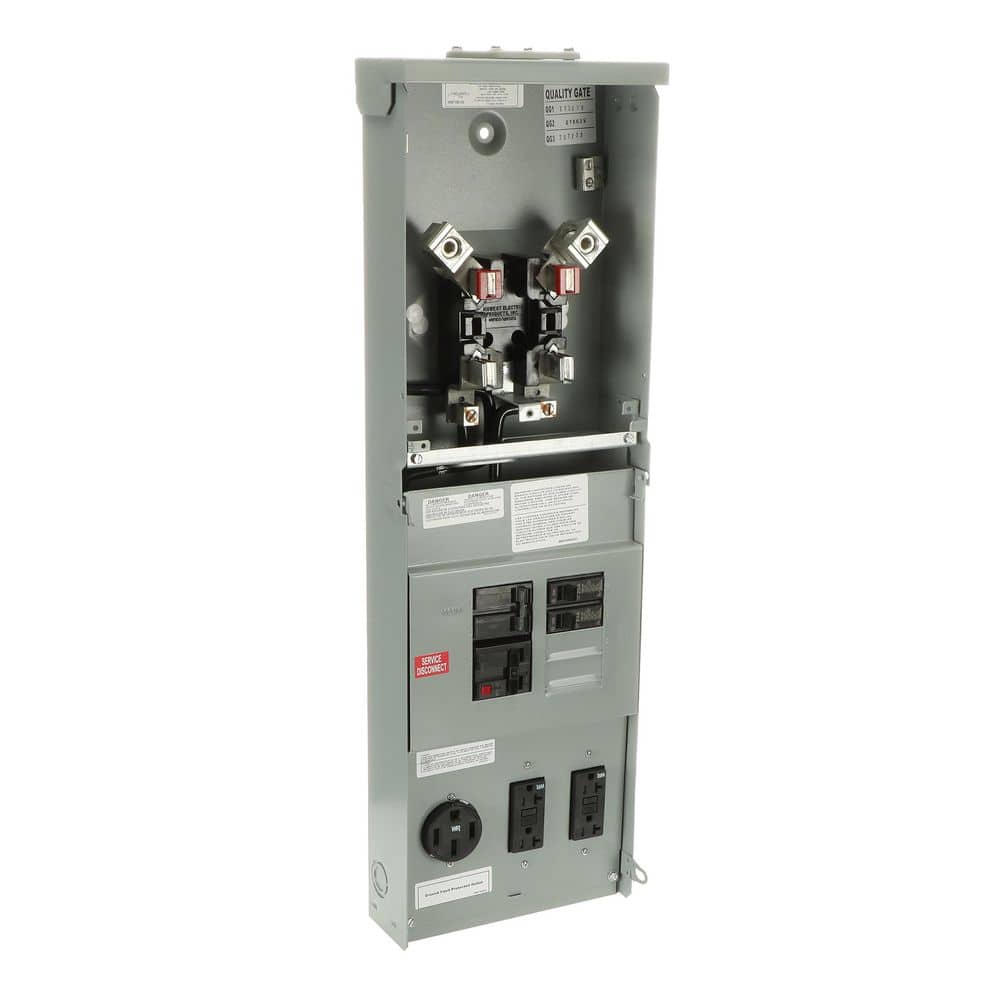 Midwest Electric Products 100 Amp 6-Space 12-Circuit Main Breaker Overhead Ring Type Metered Temporary Power Panel (M176MBC033) (3)