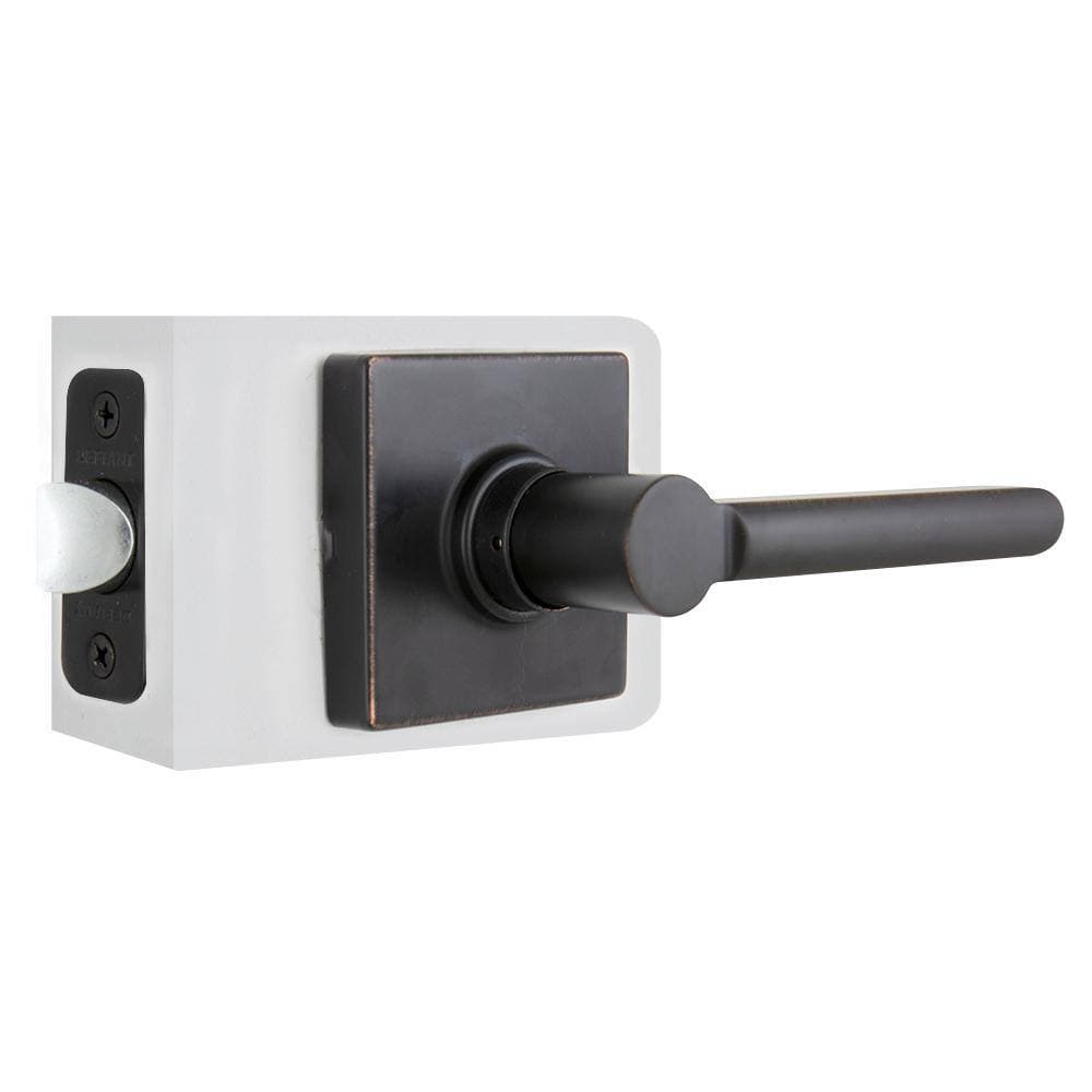 Defiant Tonebridge Aged Bronze Hall/Closet Door Lever with Square Rose 12-Pack (2)