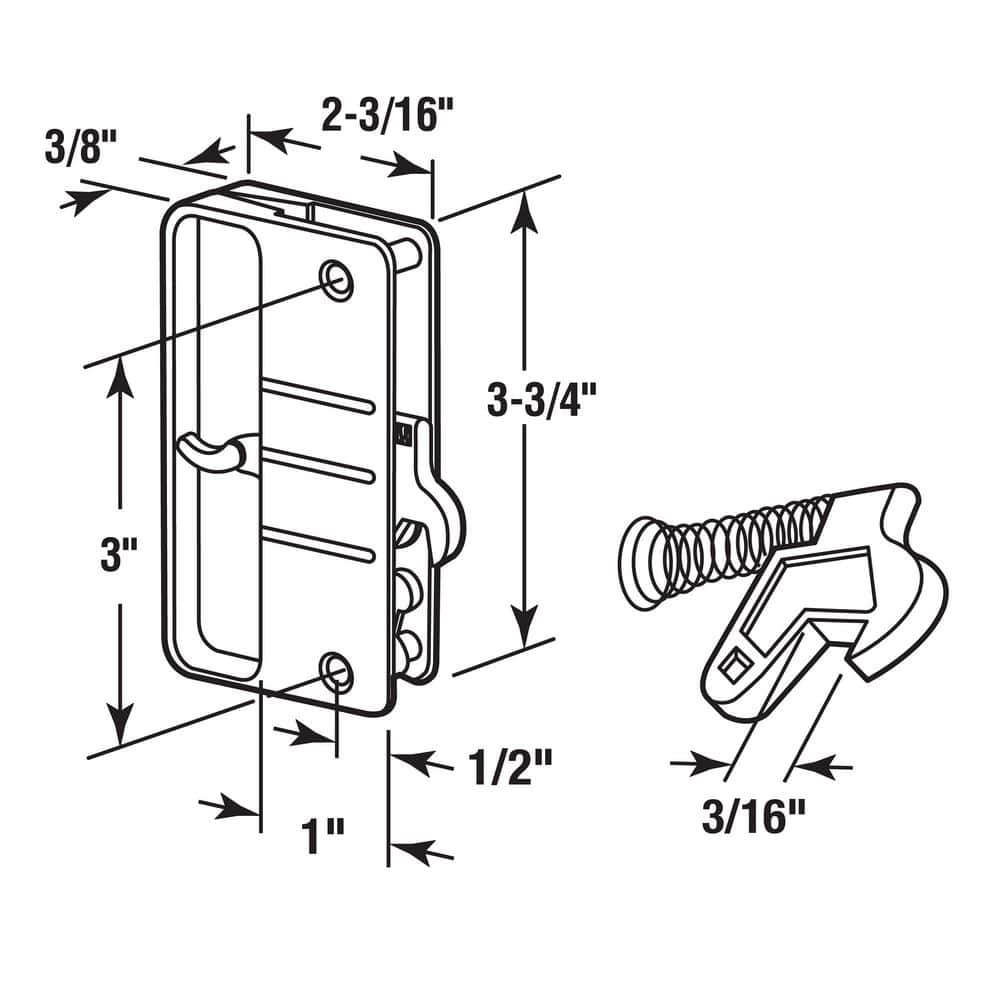Prime-Line Black Plastic Screen Door Latch and Pull with Security Lock, Anjac (3)