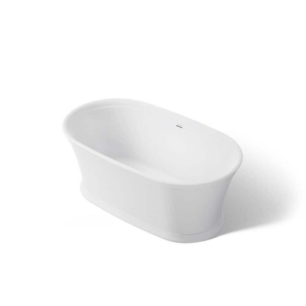 KOHLER Memoirs 60 in. x 34 in. Soaking Bathtub with Center Drain in White (1)