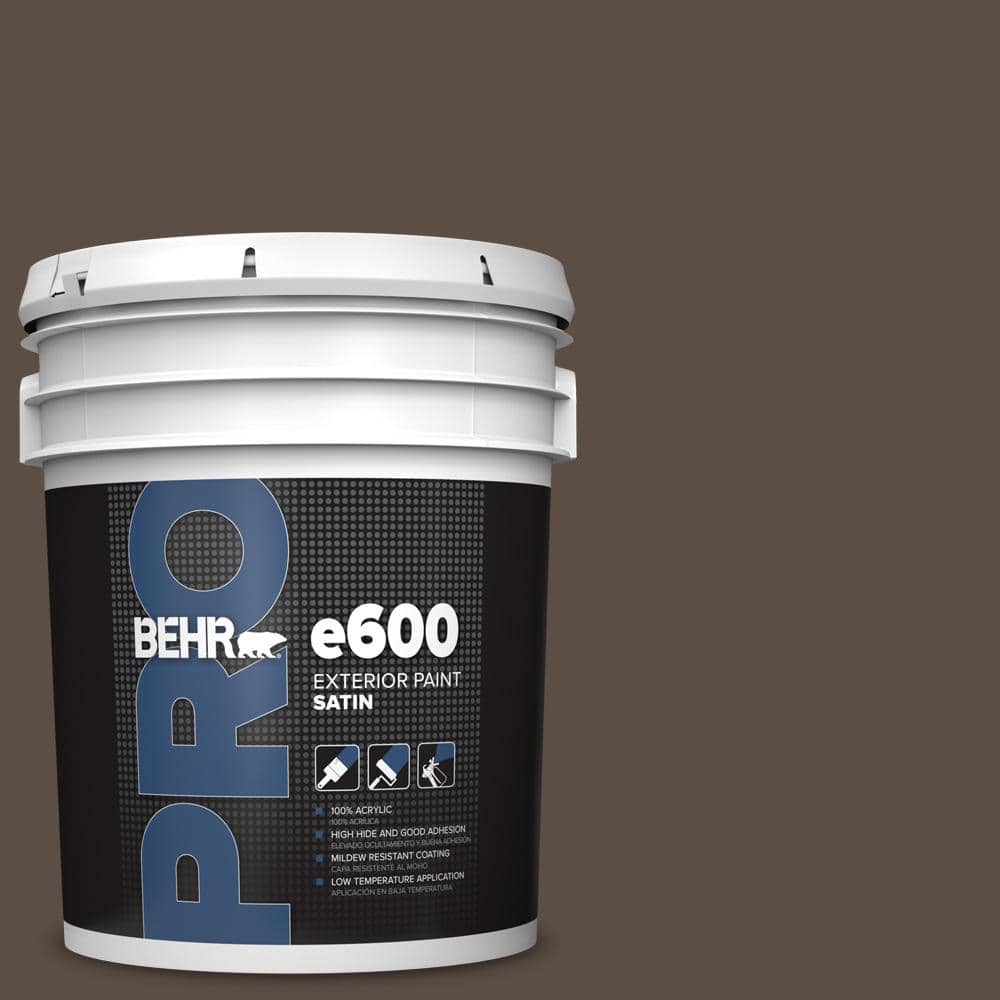 BEHR PRO 5 gal. #HDC-FL15-05 Warm Pumpernickel Satin Exterior Paint
