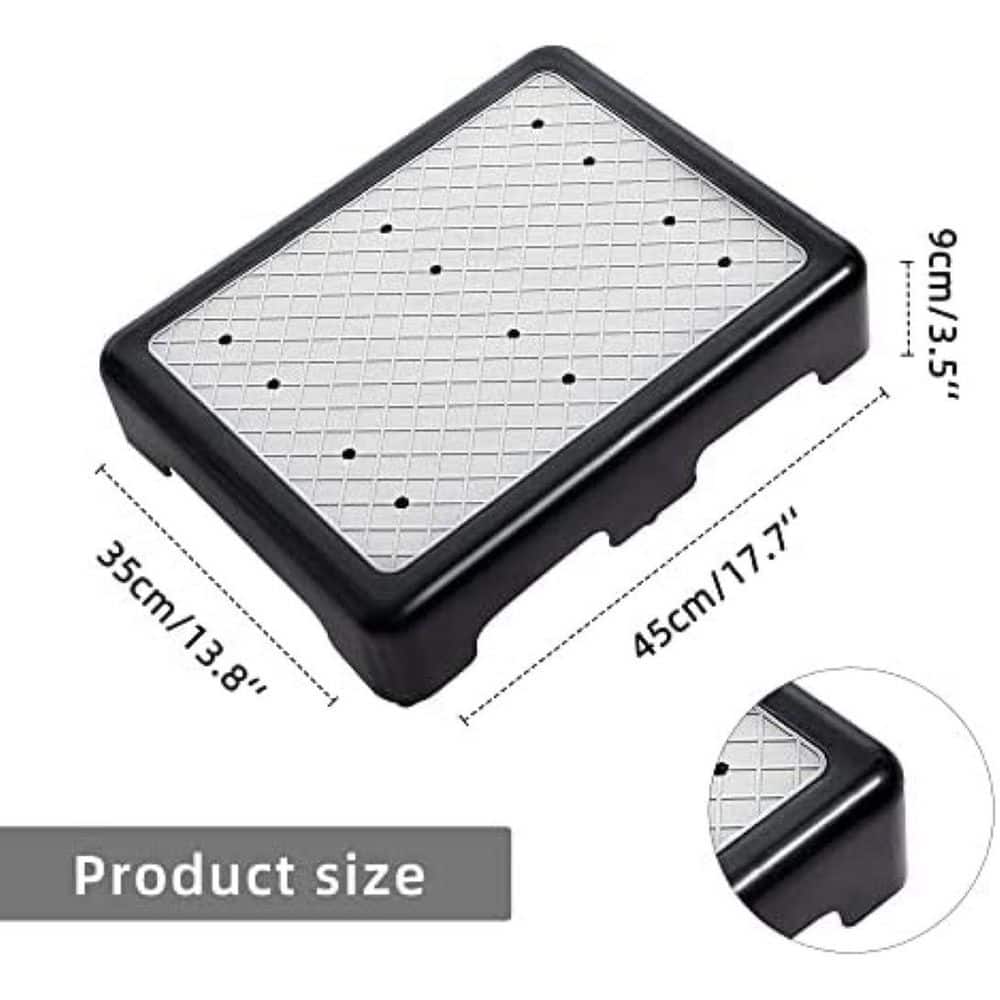 Unbranded Non-Slip Rubber Platform Step Stool Bed Step Anti-Fall Safety Riser Portable Indoor Outdoor 3.5 Height 500 lbs. Capacity (3)