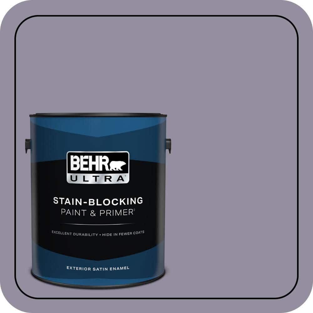 BEHR ULTRA 1 gal. #N560-4 Evening in Paris Satin Enamel Exterior Paint & Primer