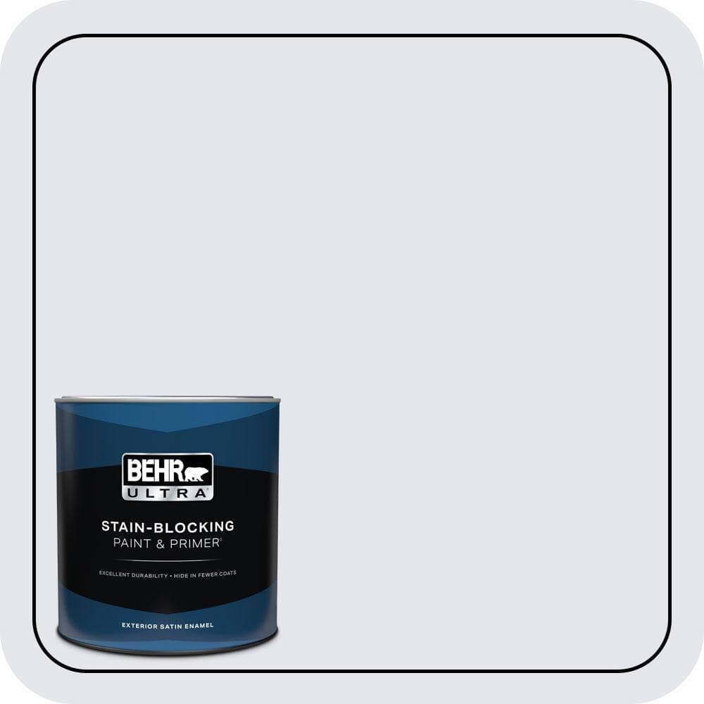 BEHR ULTRA 1 qt. #610A-1 Lilac Murmur Satin Enamel Exterior Paint & Primer (1)