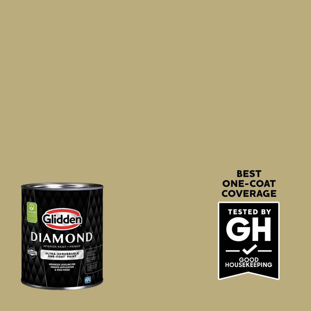 Glidden Diamond 1 qt. Nettle PPG1111-4 Flat Interior Paint with Primer