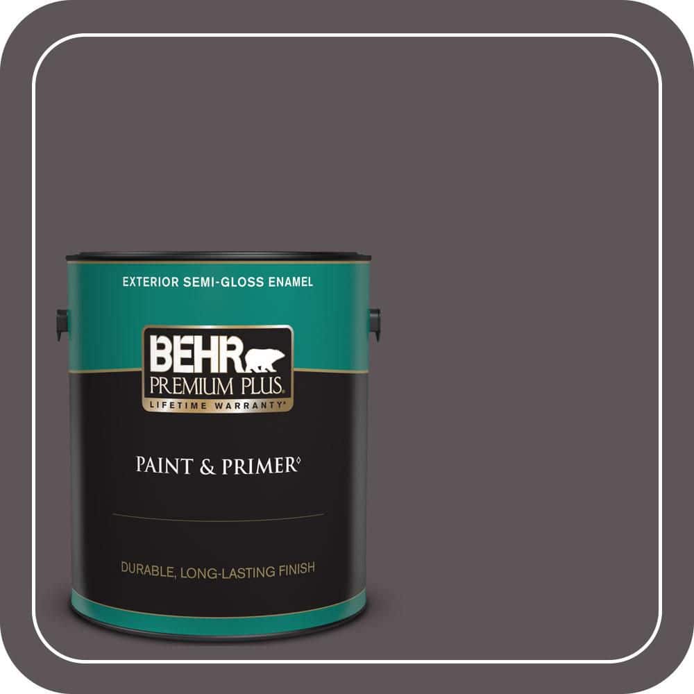 BEHR PREMIUM PLUS 1 gal. #N570-6 Virtuoso Semi-Gloss Enamel Exterior Paint & Primer