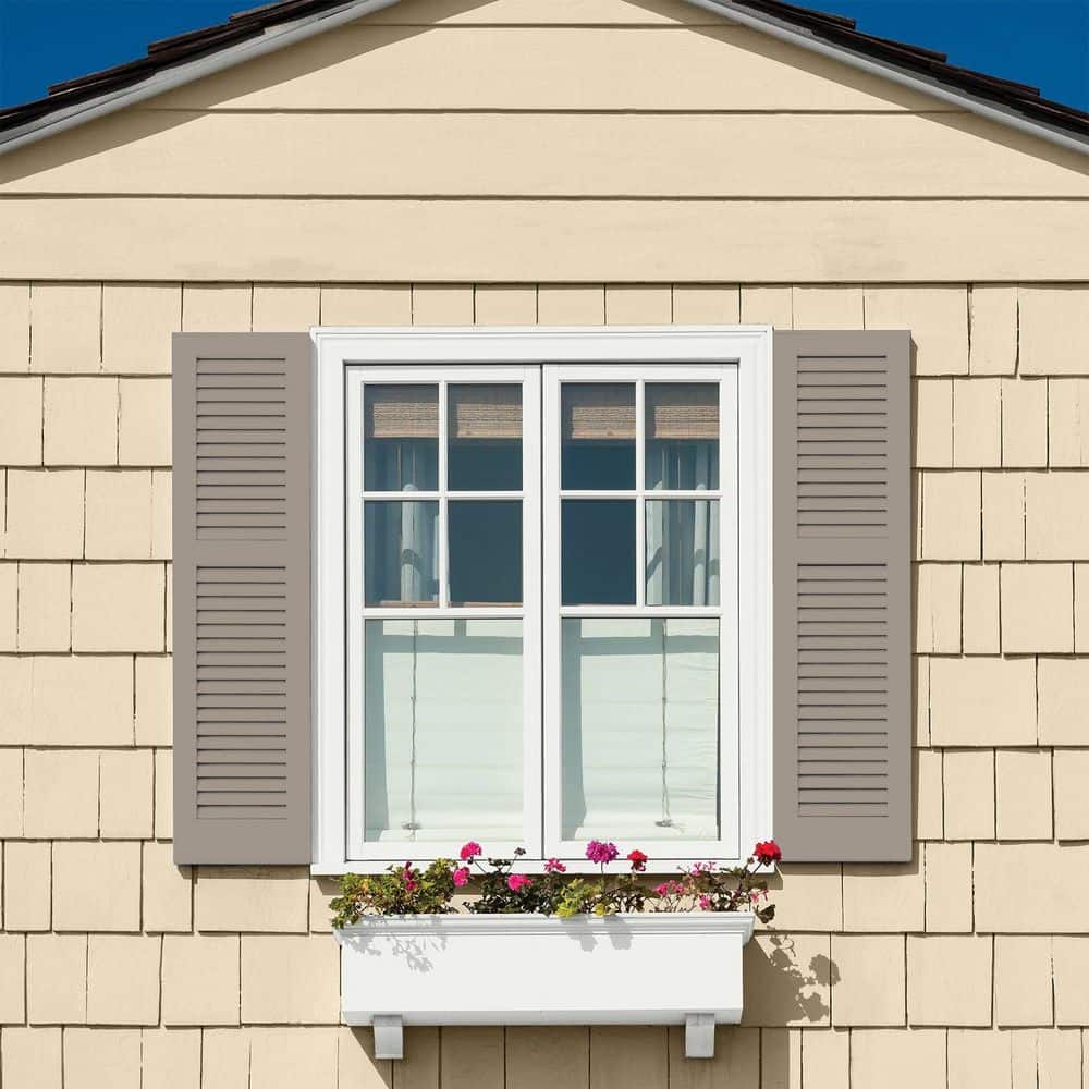 Glidden Premium 1 qt. Rock Slide PPG1022-4 Satin Exterior Latex Paint (4)
