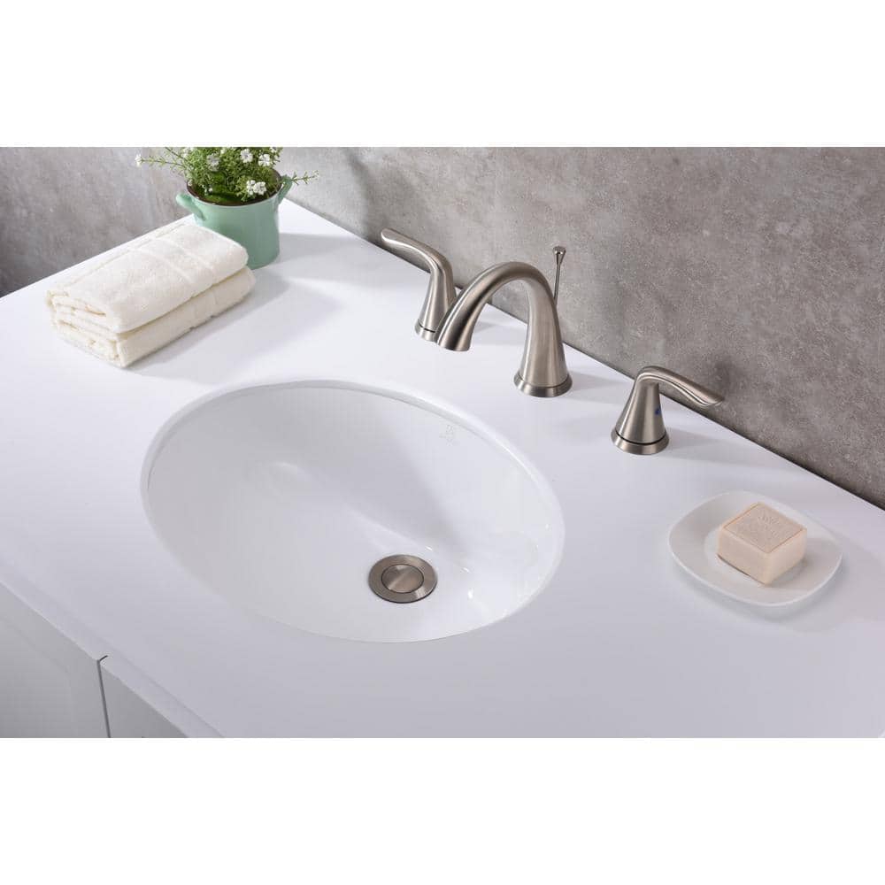 ANZZI Rhodes Series 21.5 in. Ceramic Undermount Sink Basin in White (2)