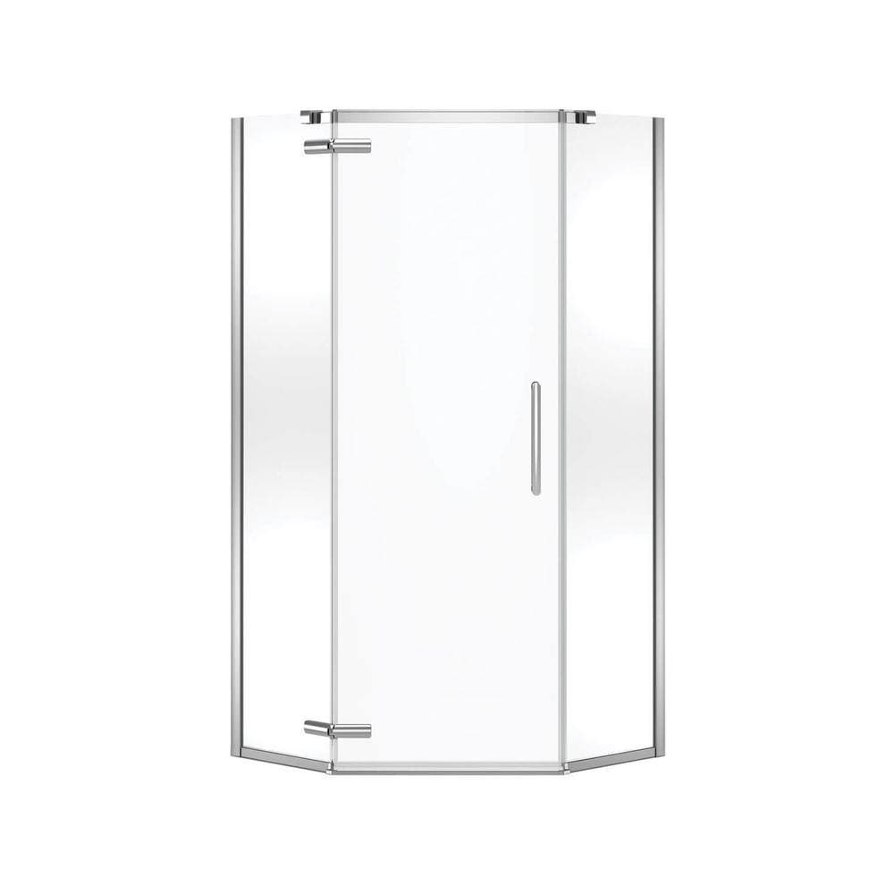 MAAX Hana 38 in. x 38 in. x 75 in. Frameless Neo-Angle Pivot Shower Door in Chrome (2)