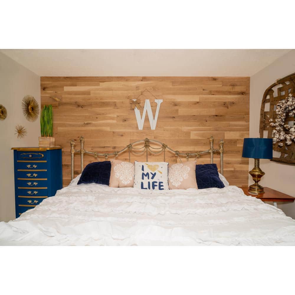 BARNLINE 5/16 in. x 3 in. x 46 in. Multi-Width Multi-Color Kiln Dried Rustic White Oak Wood Kit Planks (10 sq. ft.) (1)