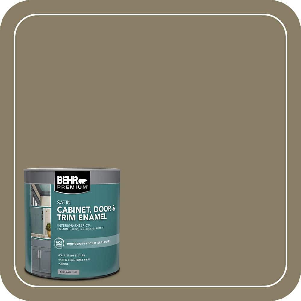 BEHR PREMIUM 1 qt. #N340-6 Sorrel Leaf Satin Enamel Interior/Exterior Cabinet, Door & Trim Paint (1)