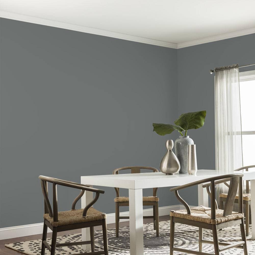 Glidden Premium 1 gal. PPG0994-7 Pencilpoint Satin Interior Latex Paint (4)